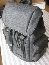 Michael Kors Rucksack Tasche Backpack Cooper Pocket Logo Schwarz/Grau