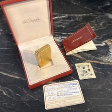 ST Dupont Paris Gatsby Ligne2 Feuerzeug Vintage Ohne Gravur Gold