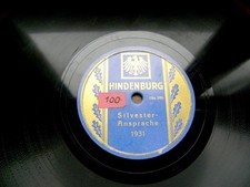 3092/ REICHSPRÄSIDENT HINDENBURG-Ansprache-Danksagung-1931/32-78rpm Schellack