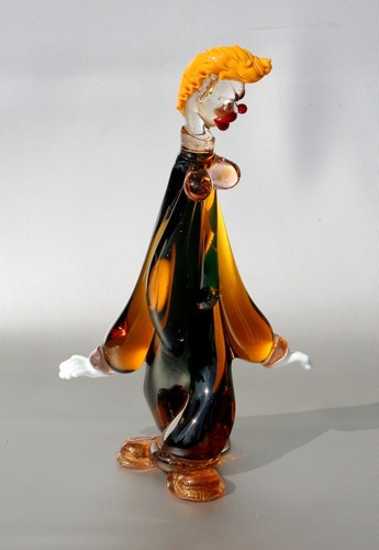 Murano glas clown skulptur - clown,
