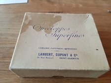 Alte Pappschachtel, Enveloppes Superfines Lambert Dupont, Leerdose  Vintage 
