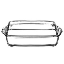 Glasbräter Auflaufform Backform Bräter Glaskochgeschirr Glas mit Deckel 3,9 L