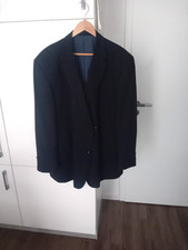 HERRENSAKKO AUS BESTER SCHURWOLLE IN DUNKELBLAU IN GR.32 !! ZWEIREIHER !!