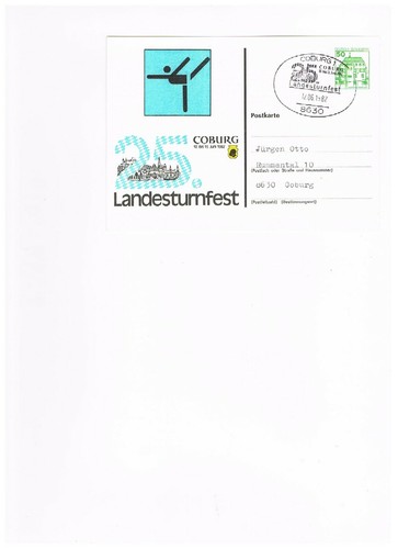 Sonderstempel landesturnfest - sonderstempel,