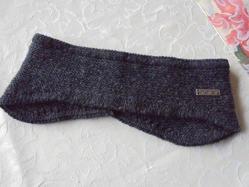 Stirnband dunkelgrau strick - dunkelgrau,