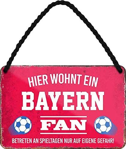 Blechschild fußball hier - blechschild,