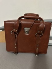 Vintage Leder Arzttasche / Medizinkoffer mit Fächern – ca. 30x22x10 cm