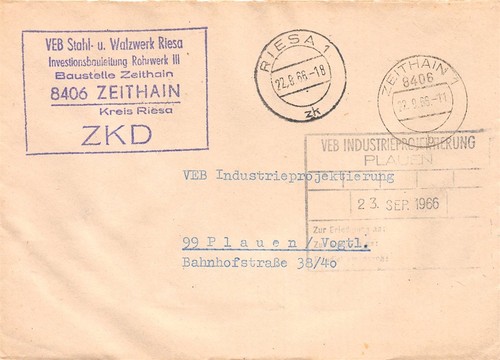 415405 ddr zkd dienstblg - ddr, veb