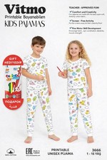  Kinder Pyjama zum Ausmalen