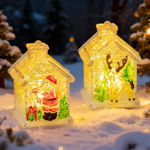 Weihnachtsdorf mit beleuchtung - mit,