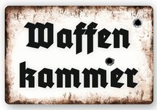 WAFFENKAMMER Blechschild A4 Hochglanz Deko Schild Waffenkammer