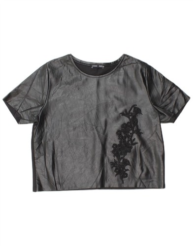Zara damen crop kunstleder - zara,