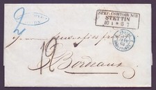 Faltbrief 1863 mit Stempel
