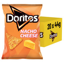 Doritos Nacho Cheese 20 x 44 g – Kleine Portionschips mit würzigem Käsegeschmack