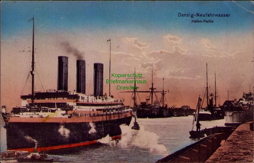 185077 danzig neufahrwasser - 185077, ak