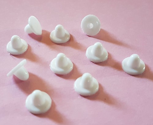 Ohrclips clips weiße gummi - ohrclips, 10