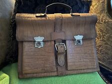 Alte Leder Tasche DDR GDR Arbeitstasche Vintage Braun Ranzen