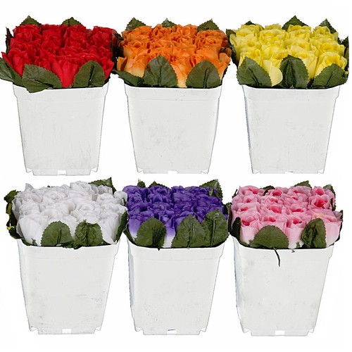 Rosen kunstblumen topf - rosen,