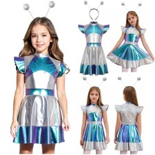 DE Mädchen Alien Kleid Kleid