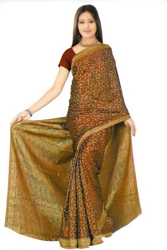 Braun bollywood sari - braun,