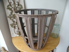 W1492 Sehr großer alter Metallkorb | Feuerkorb | Ballonkorb | Eisenkorb | rostig