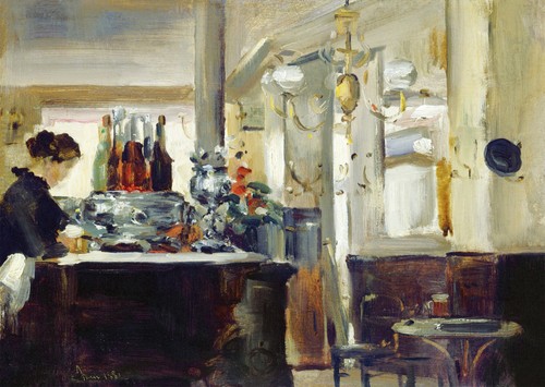 Elegante café szene wandkunst - elegante,