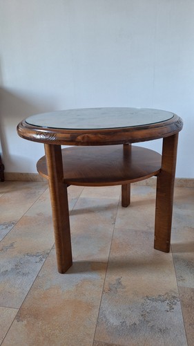 Runder couchtisch nussbaum - runder,