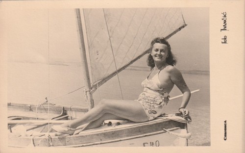 Foto schöne frau im - ak,