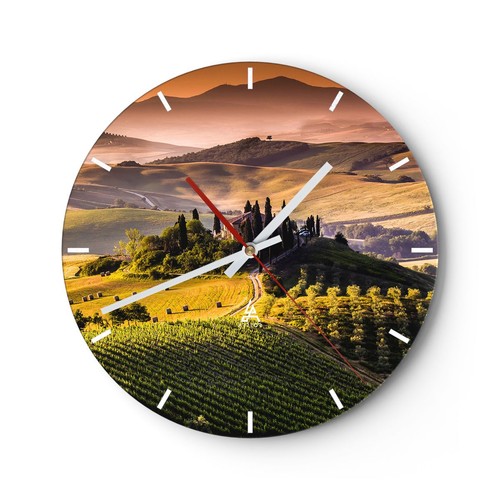 Wanduhr 30x30cm analog glasuhr - wanduhr,