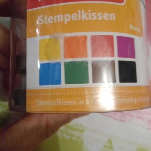 Stempelkissen rot gelb - 8, 🍊