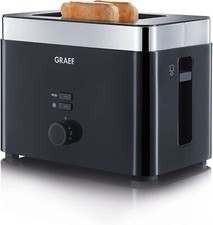 GRAEF TO 62 Toaster schwarz 2-Scheiben-Toaster Toastautomat Brötchenaufsatz 