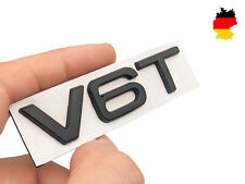 ★V6T Schwarz Emblem Zeichen Schriftzug 3D Auto Aufkleber Tuning A5 A6 S6 S7 S5★