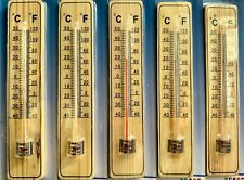 10 Thermometer 20cm Holz Wandthermometer Zimmerthermometer Holzthermometer