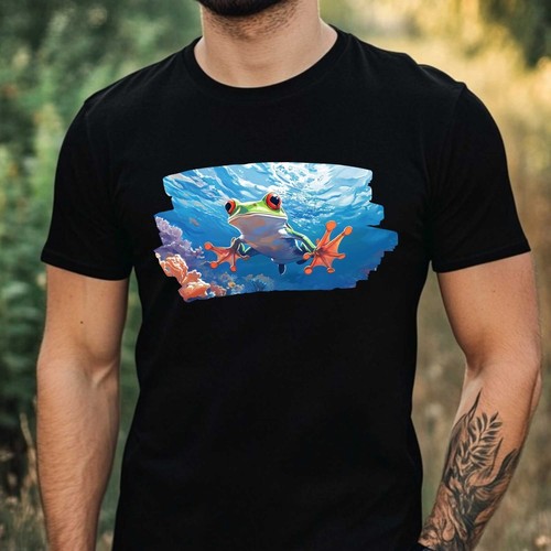 Shirt herren frosch schwimmt - t-shirt,