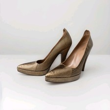 Alaïa Gold Textured Leather
