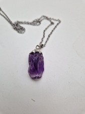 Amethyst Anhänger - Edelstahl