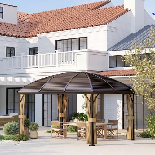 Outsunny pavillon mit hardtop - outsunny,