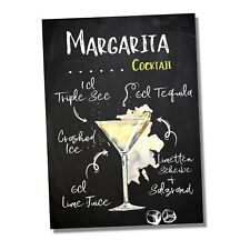 Schild Margarita Cocktail Rezept Bar Party Keller Deko Türschild Hinweisschild W