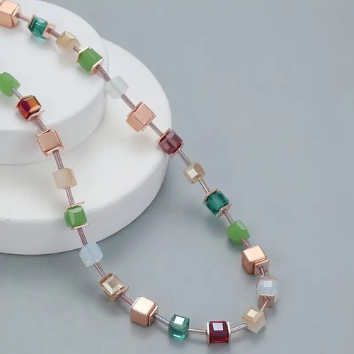 Strass würfel bunt collier - würfel,