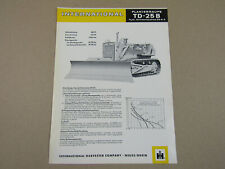 Prospekt IHC International Harvester TD-25B Planierraupe mit Schwenkschild