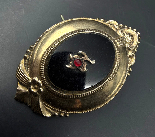 Biedermeier brosche antik - antik, onyx
