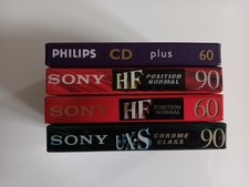 4x MC, Tape, Cassette, Kassette **neu in Folie* Sony, Philips UX HF CDplus 60 90