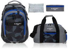 4 T Set Rucksack Jungen Schulrucksack Elephant Signature 12770 Cyber Camo Blau r