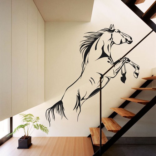 Groß springen pferd - pferd, wandkunst