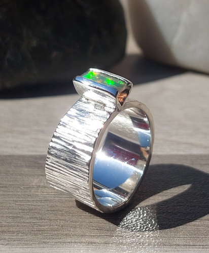 Goldschmiedering opal - 60,