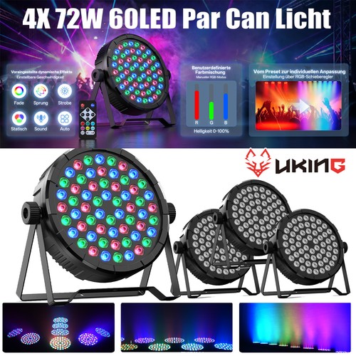 72w 60led par - can, mit