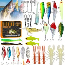 Gummifisch Set mit Box Barsch