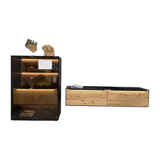 Hartmann Wohnwand 2026 Riffbuche Massiv Absetzung Kernesche Gebürstet 