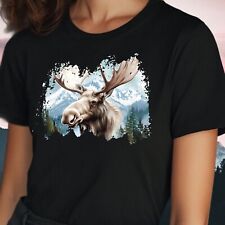 T-Shirt Frauen Weißer Elch