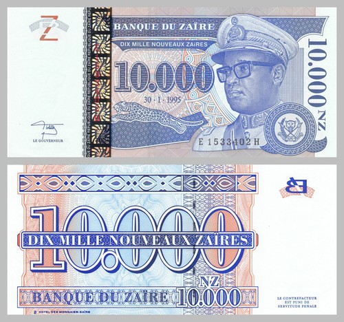 Zaire 10000 nouveaux - zaire,